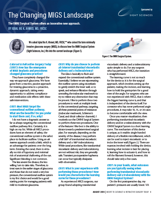 The Changing MIGS Landscape