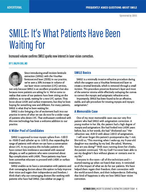 SMILE: It’s What Patients Have Been Waiting For