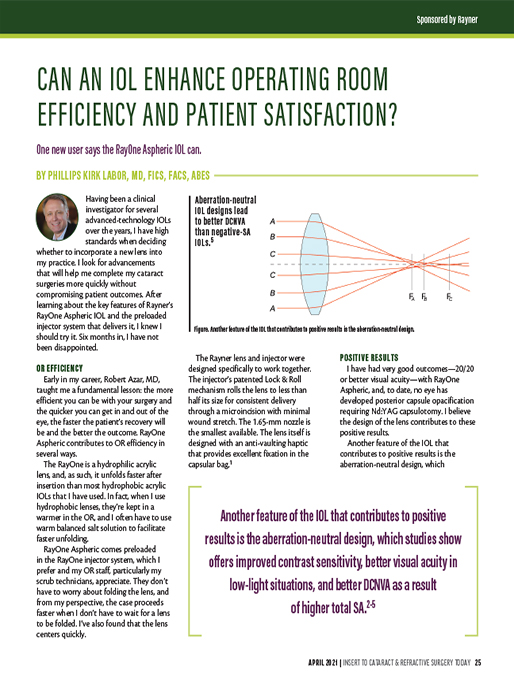 Can an IOL Enhance Operating Room Efficiency and Patient Satisfaction?