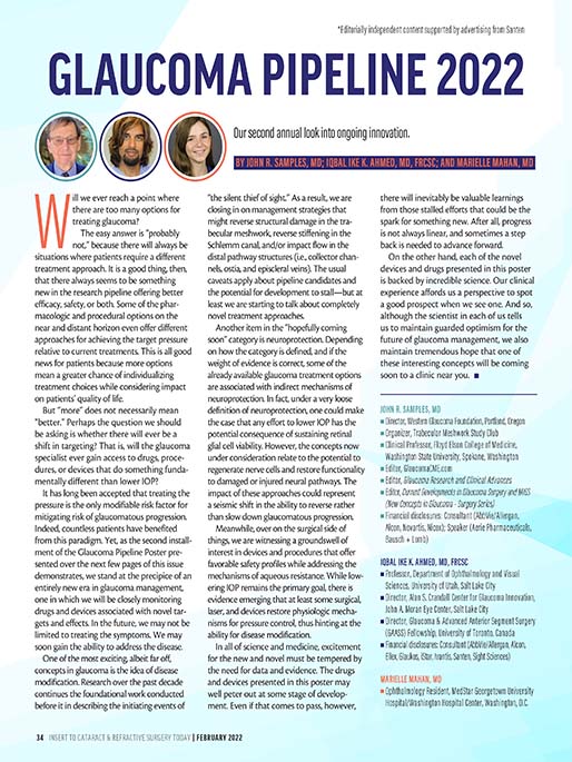 Glaucoma Pipeline 2022