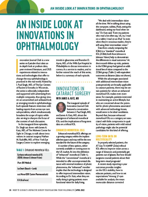 An Inside Look at Innovations in Ophthalmology